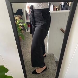 Iris Black Wide-Leg Women's Pants